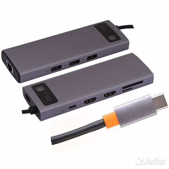 Хаб Baseus Metal Gleam Series 9-in-1