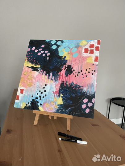 Интерьерная картина акрил абстракция 50*50