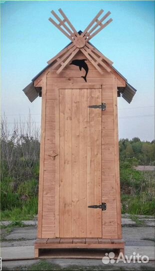 Уличный туалет деревянный З747