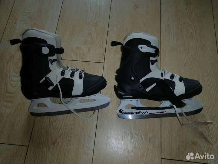 Мужские хокейные коньки Oxelo (черные, 43размер)
