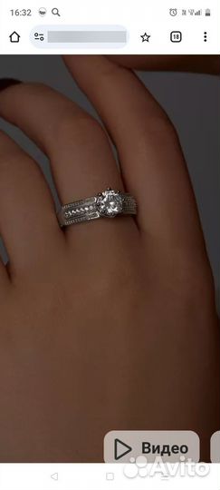 Серебряное кольцо женское 17.5