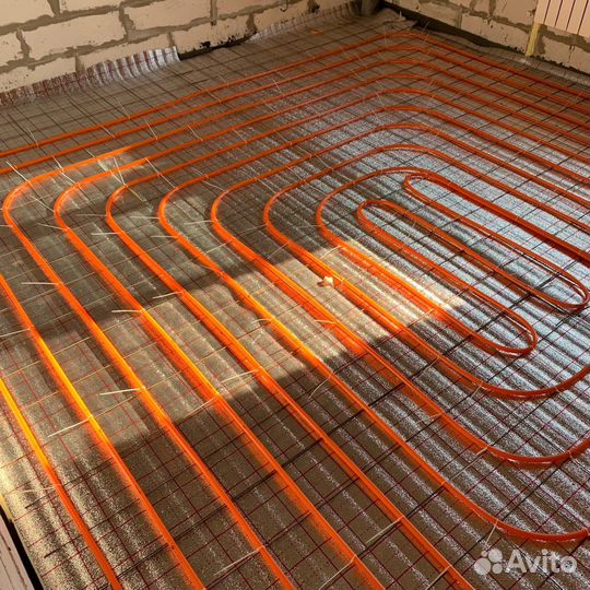 Газификация, Отопление, Теплый пол, Стяжка