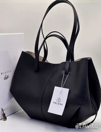 Сумка Cyme шоппер от бренда Polene черная