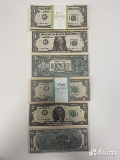 Сувенирные пачки долларов оптом (весь номинал)
