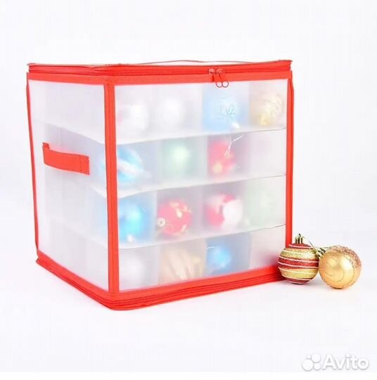 Органайзер коробка для хранения ёлочных игрушек