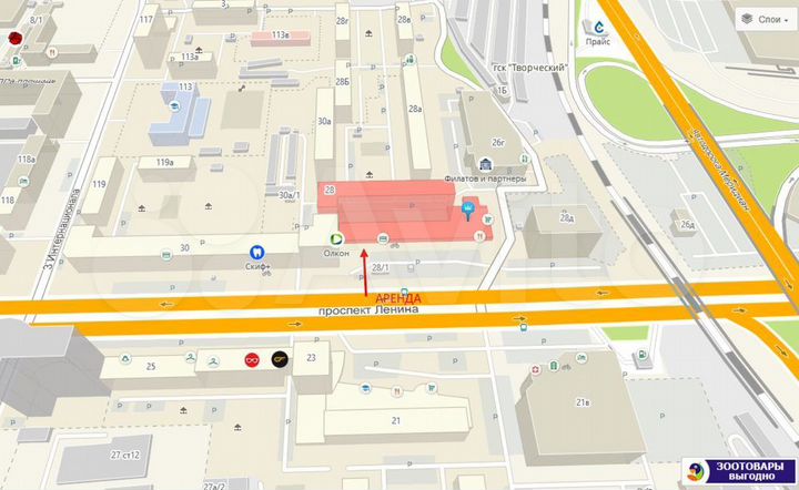 Сдам торговое помещение, 100 м²