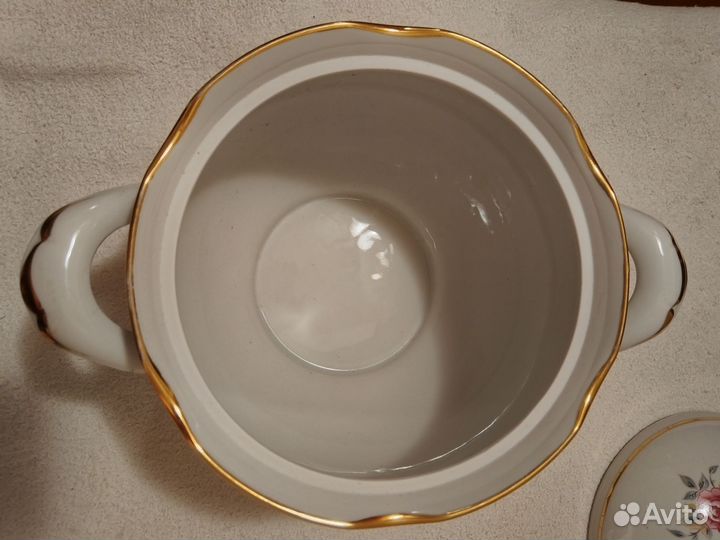 Супница фарфор СССР, кффз, Чайка