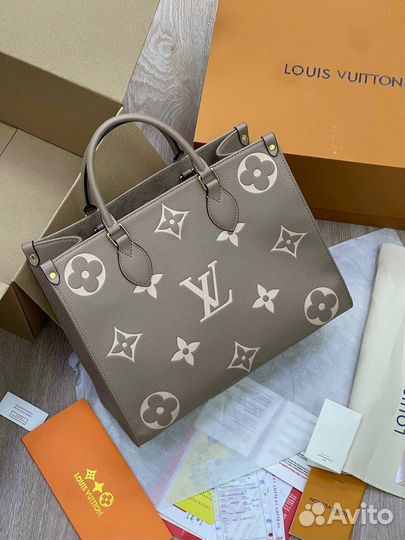 Cумка louis vuitton бежевая