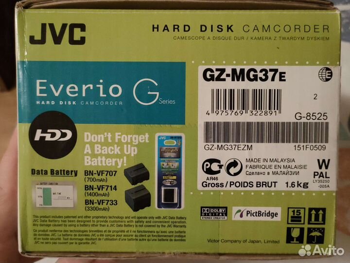 Видеокамера jvc gz-mg37e