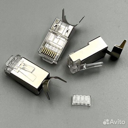 Коннекторы rj 45 7 категории для витой пары, 10шт