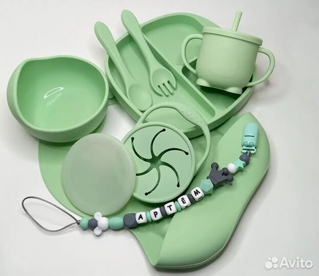 Набор детской силиконовой посуды