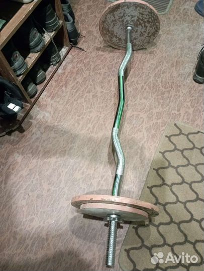 Штанга 25-45-75 кг, блины, гантели