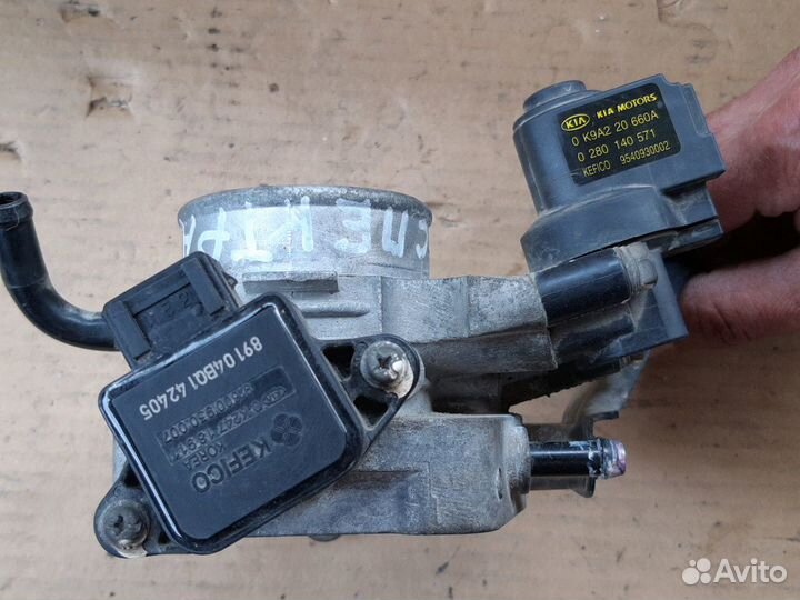 Заслонка дросельная Киа Спектра 1.6