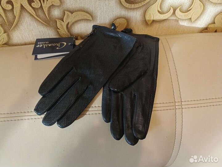 Перчатки кожаные