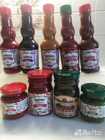 Соусы ткемали, сацебели, аджика