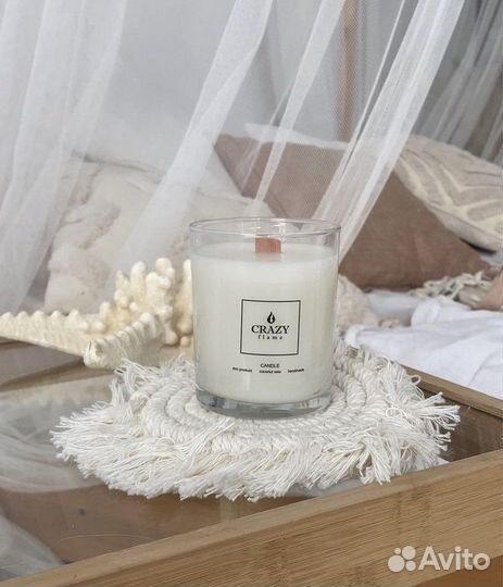 Свечи ручной работы из кокосового воска