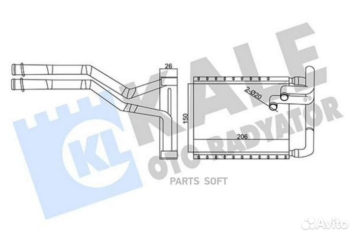 Радиатор отопителя для а/м Hyundai Elantra (06) Ki