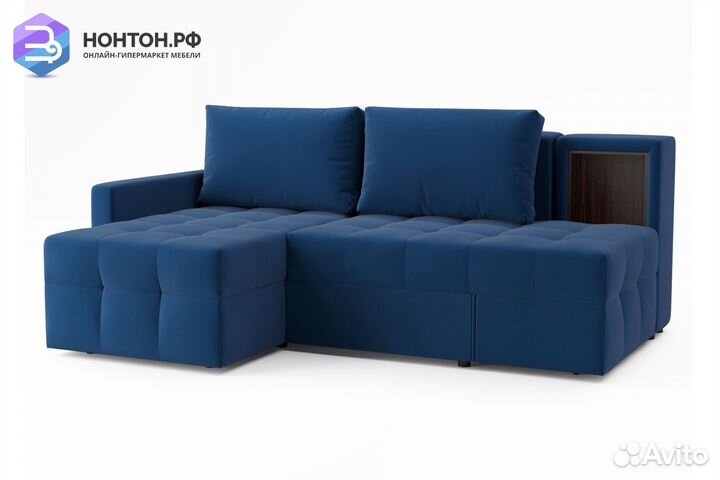 Диван угловой трансформер Самми синий