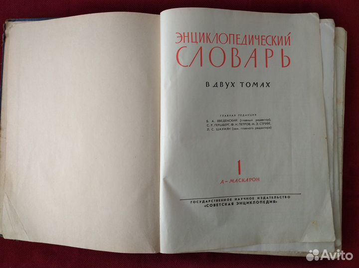 Энциклопедический словарь в двух томах