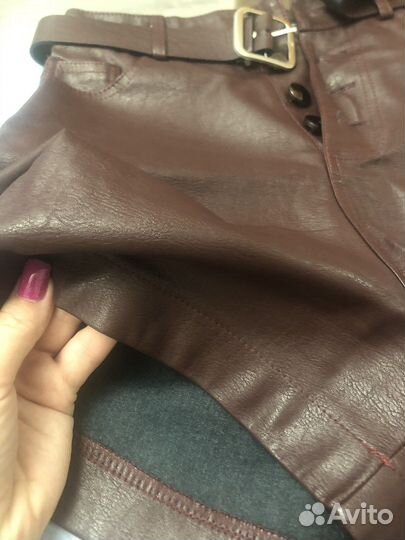 Шорты из эко кожи