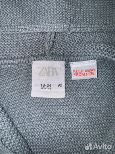 Кофта на молнии детская zara 92