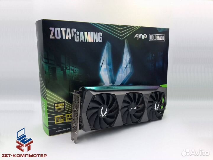 Видеокарта zotac gaming RTX 3080 AMP Holo гарантия
