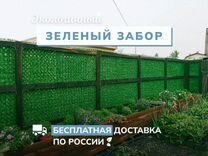 Зеленый забор - изгородь / Сетка рабица / Россия