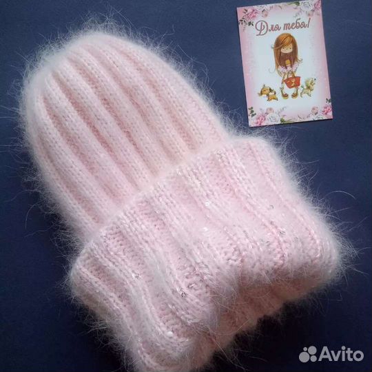 Шапка, шапка пушистая, подарок