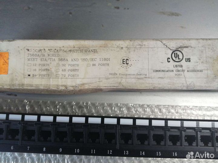 Cat5e 24 ports patch panel