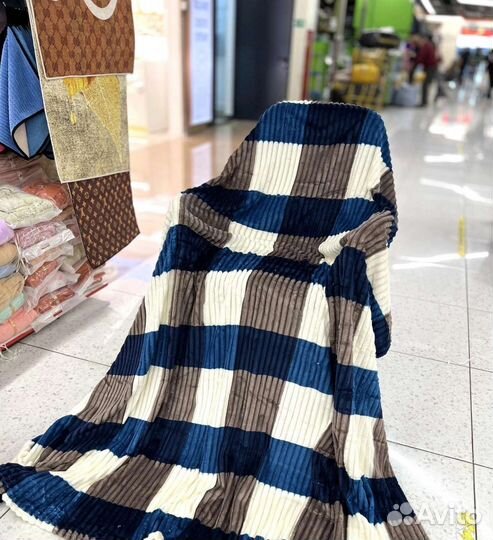 Плед травка плюшевый подарок