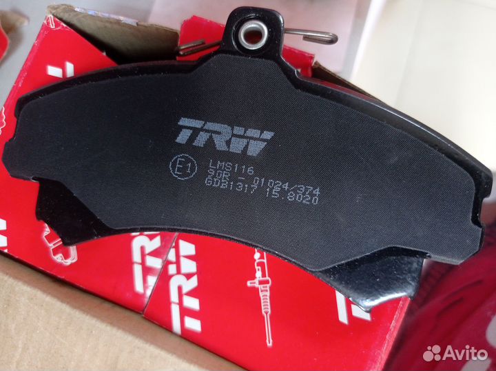 TRW GDB1317 Колодки volvo S40 I (VS) 1.6 1995/09-1