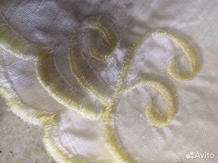 Льняная скатерть круглая, лён