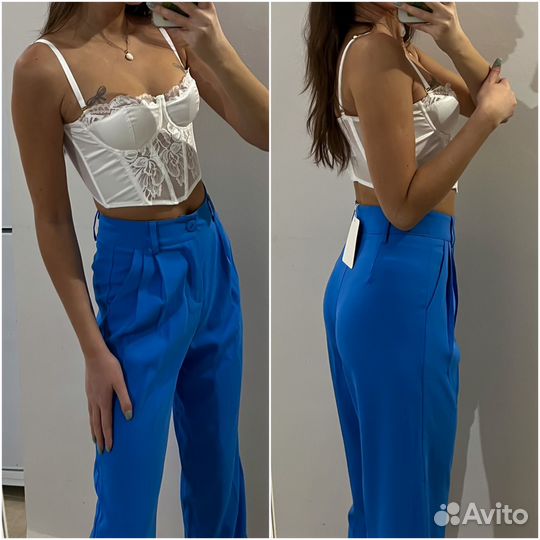 Брюки со стрелками яркие женские новые