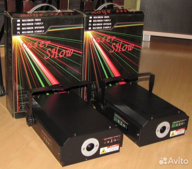 Лазеры US GR140 2шт LED светомузыка микрофон DMX