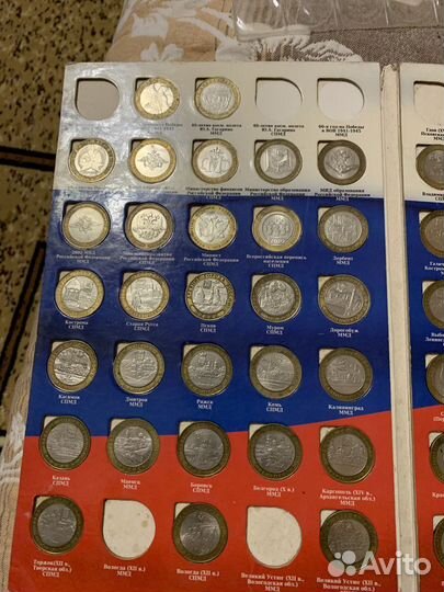 Юбилейные 10 рублей биметалл 106 шт без повторов