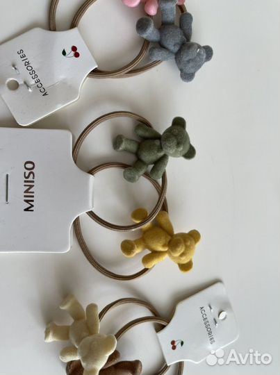 Резина ддля волос, мишки, слоник