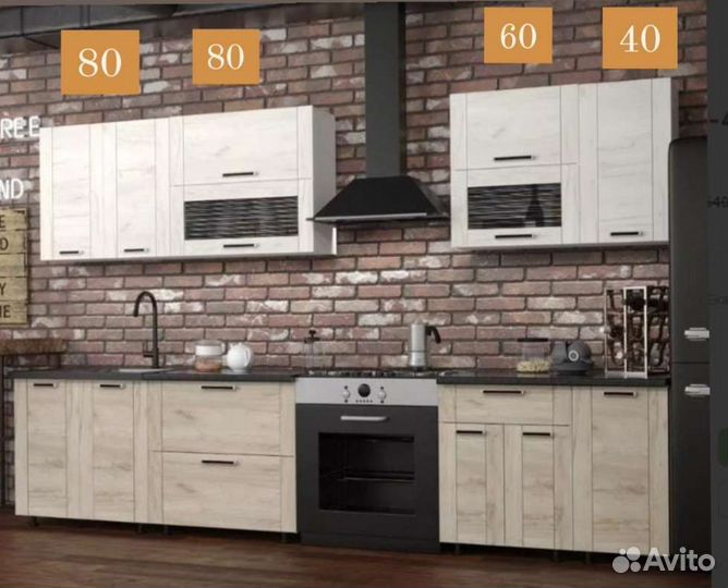 Кухня 2,6 м стиль лофт + столешница