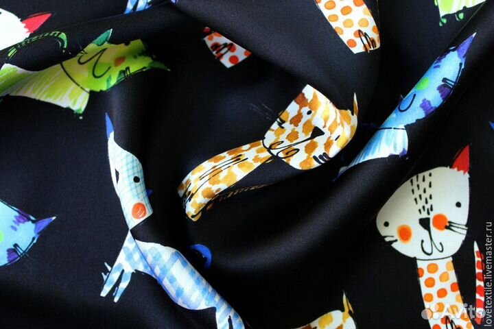 Итальянские кошки, натуральный шелк