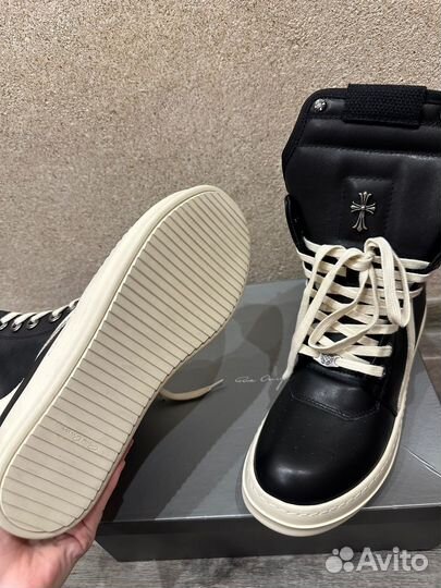 Rick Owens geobasket chrome hearts черные