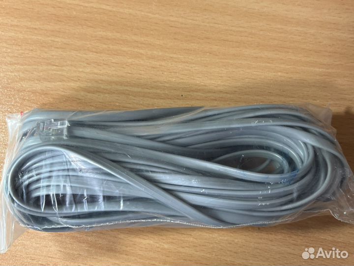 Кабель телефонный 5 метров, обжатый с двух сторон