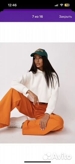 Кроп толстовка укороченная