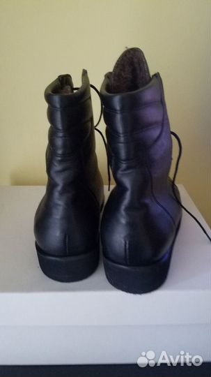 Новые кожаные ботинки зимние