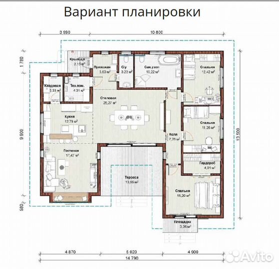 Каркасный дом 181 кв.м. утепленный в ипотеку