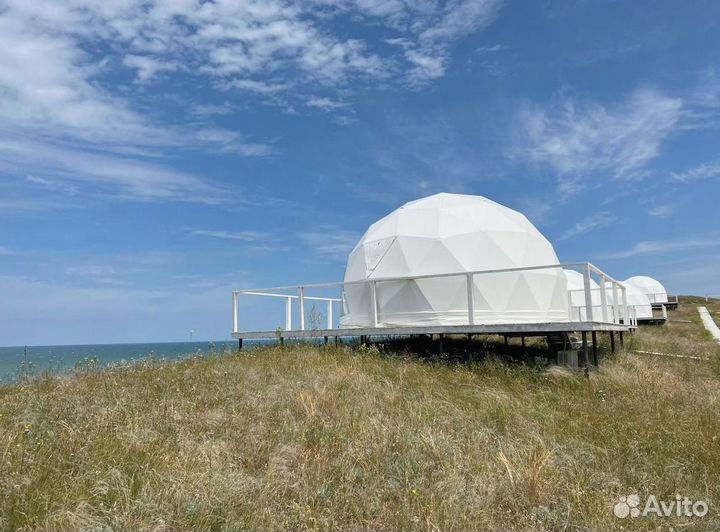 Купольный шатер для глэмпинга диаметр 6 м