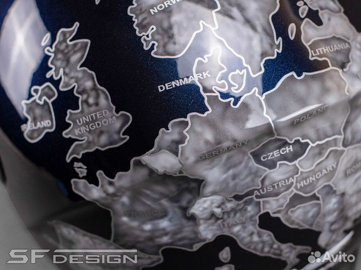 Мотошлем с Аэрографией Gold Wing Europe Express-1