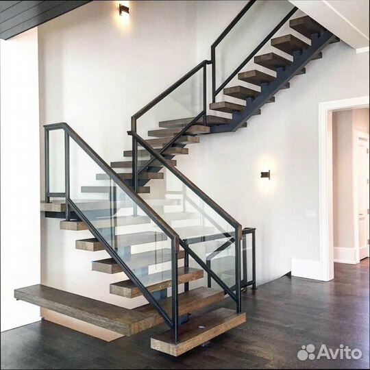 Стеклянные перила для лестниц