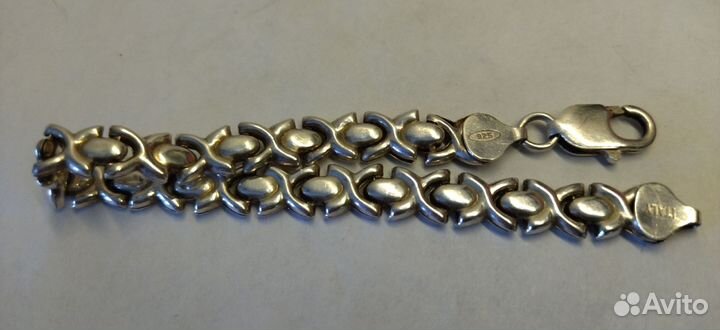 Браслет. серебро 925 проба 19*0,9см