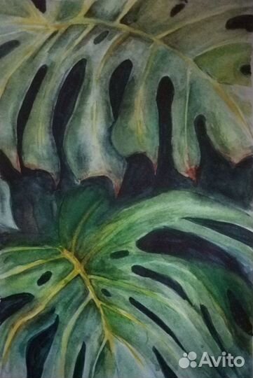 Картина акварель интерьерная