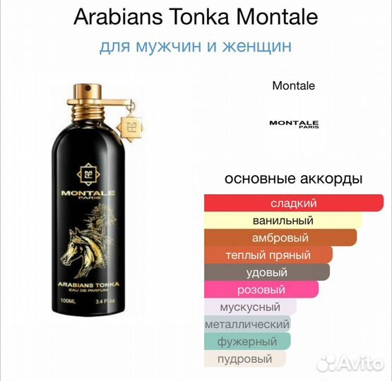 Montale Arabians Tonka оригинал тестер 100 мл