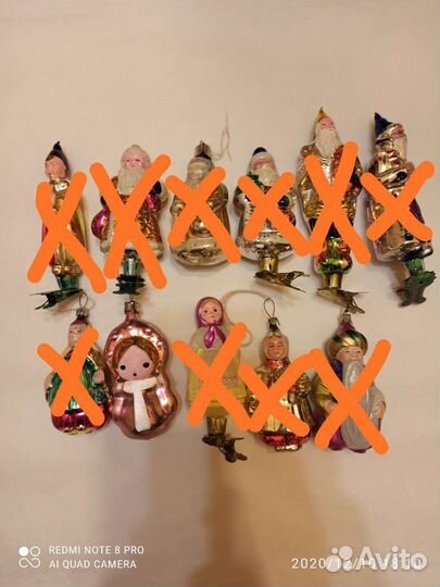 Игрушки ёлочные новогодние, времён СССР